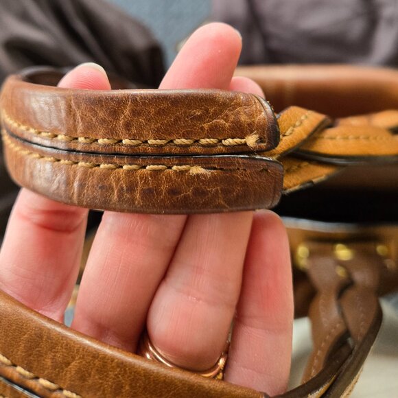 Coach Legacy Tobacco Brown Braided Handle Heavy Tote and Wallet - Picture 7 of 11